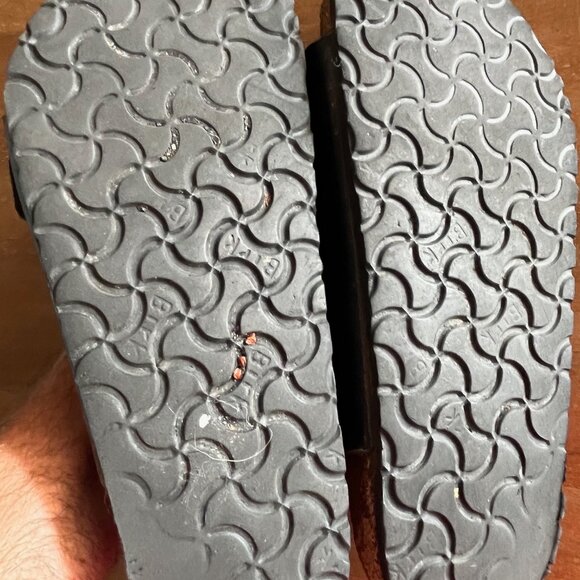 Birkenstock‎ Arizona 39 Black Soft Leather With Heel Strap *Worn See photos - Picture 11 of 11